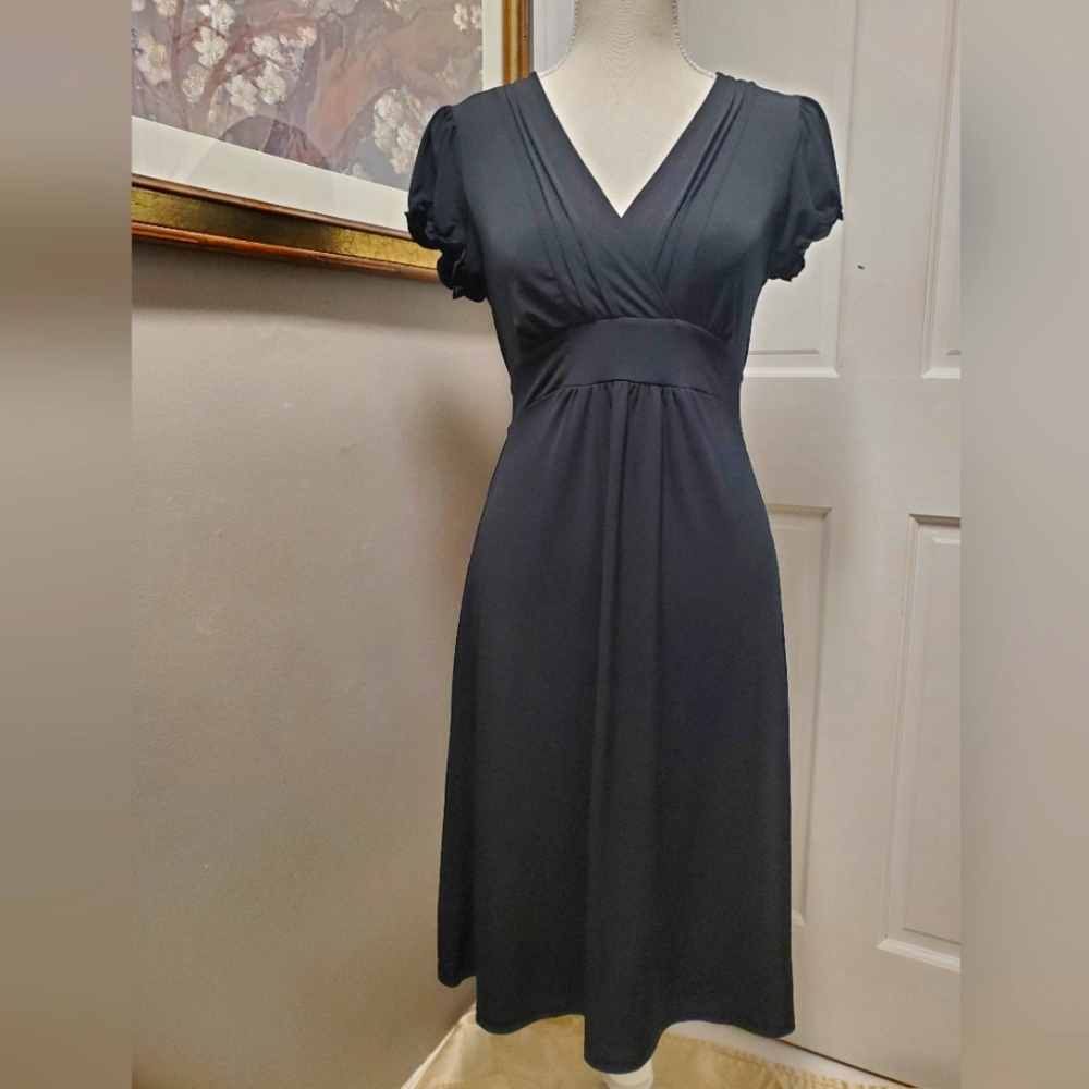 Merona black midi dress